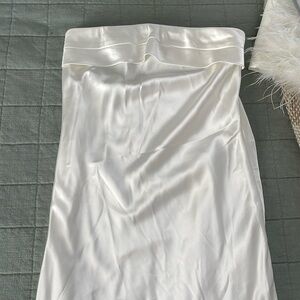 Vestique White strapless Dress